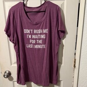 Casual Purple Graphic Tee